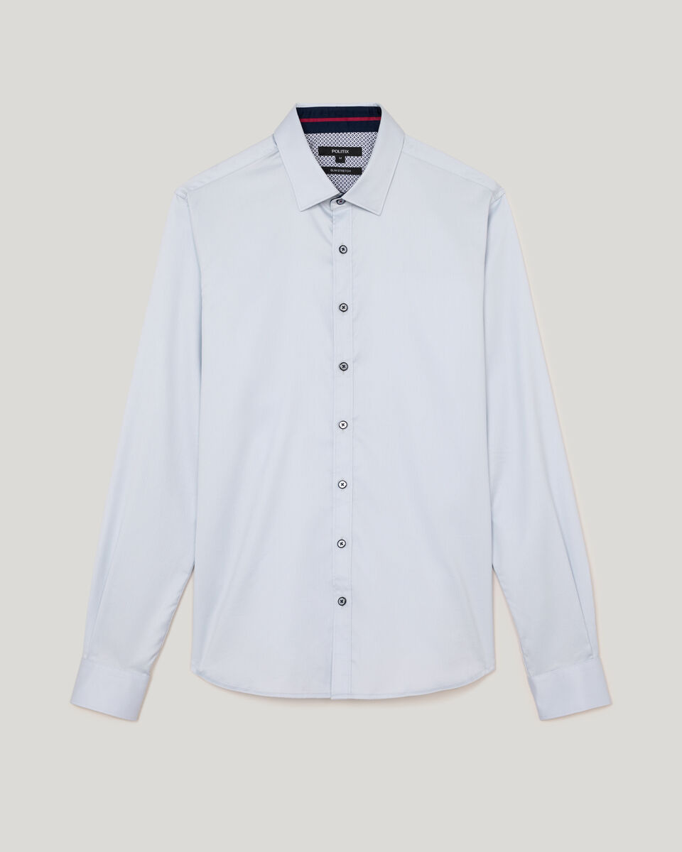 Accent Stretch Long Sleeve Shirt, Light Blue, hi-res